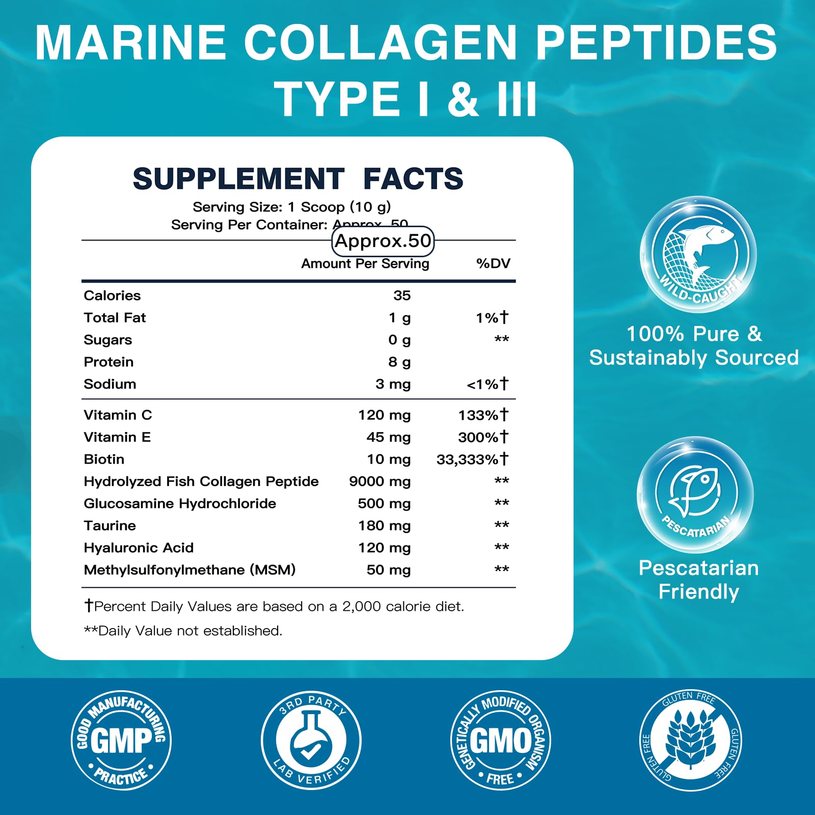Marine Collagen Peptides Powder DRFOSTER with MSM + GC

