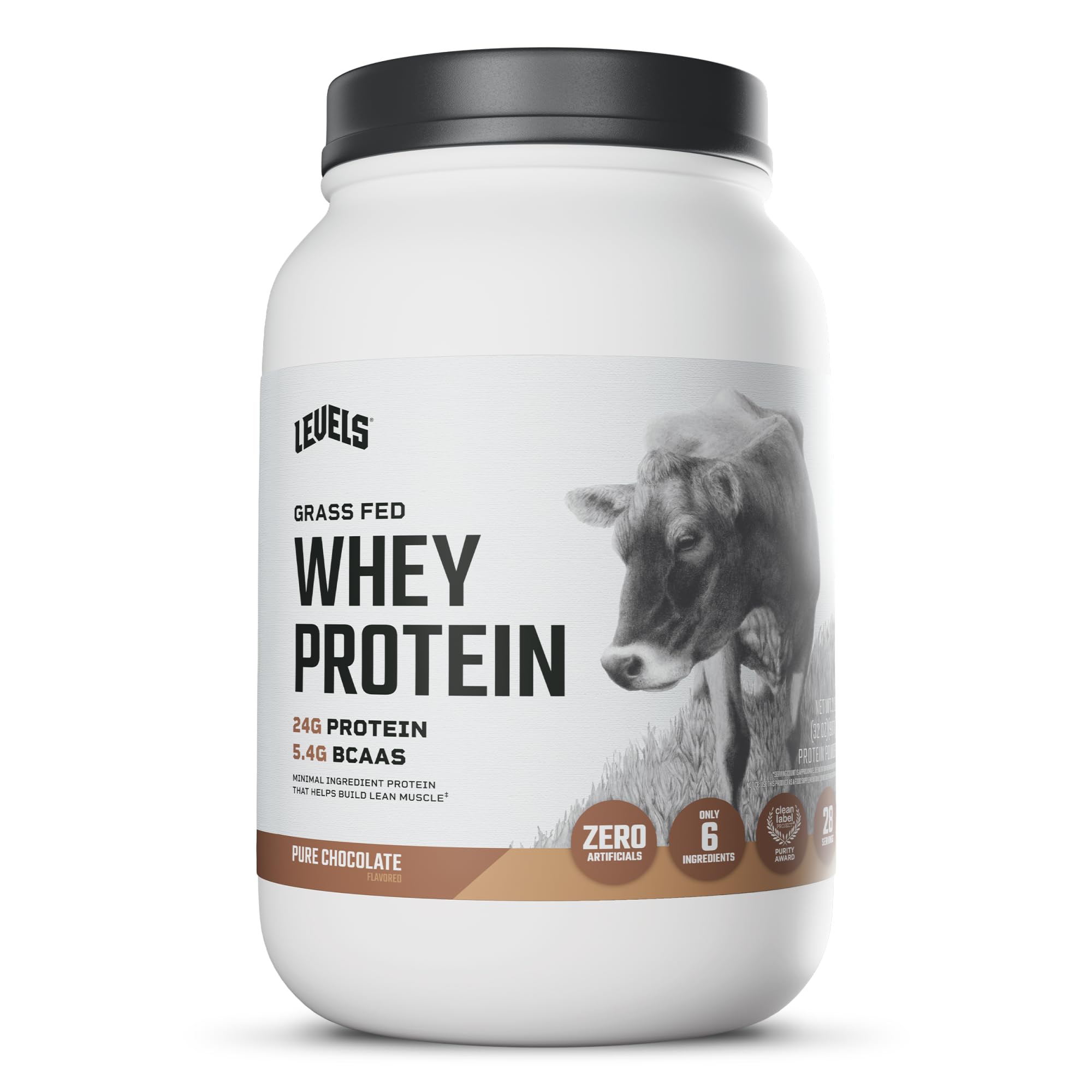 Levels Grass-Fed Whey Protein Powder No Artificials
