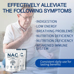 NAC 600mg Supplement Capsules with NAD+ for Lung Health

