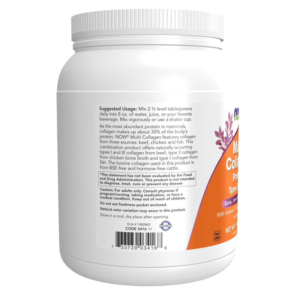 NOW Foods Collagen Powder - Skin Joint Bone Health


