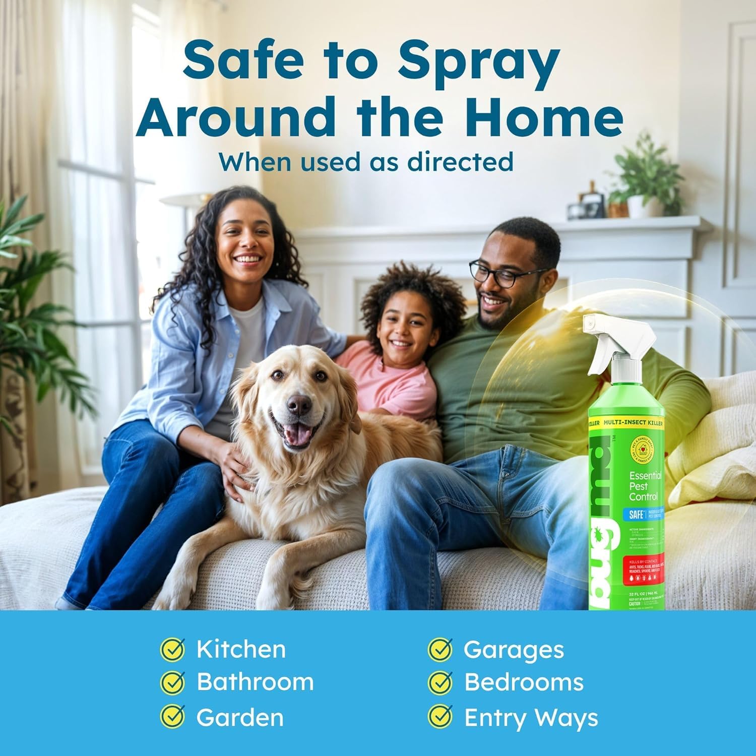 BugMD Ant Killer & Bug Spray for Indoor & Outdoor Pests


