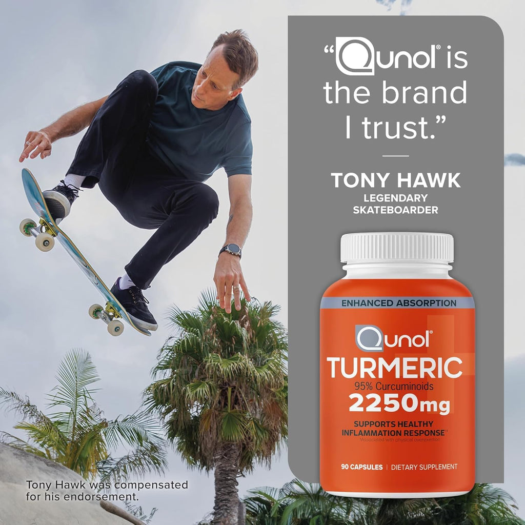Qunol Turmeric Curcumin 2250mg with Black Pepper Absorption

