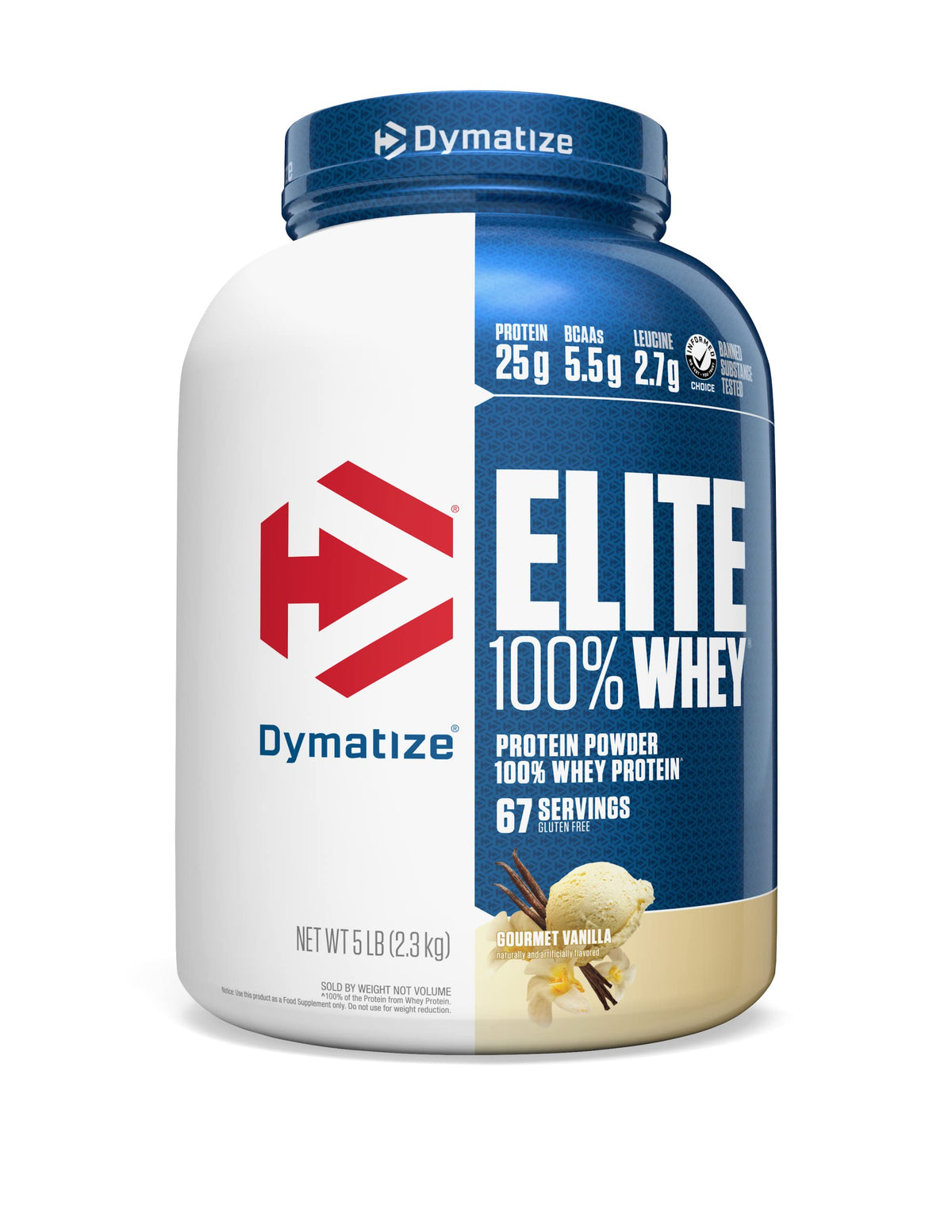 Dymatize Elite 100% Whey Protein Powder with L-Leucine for Fast Digesting