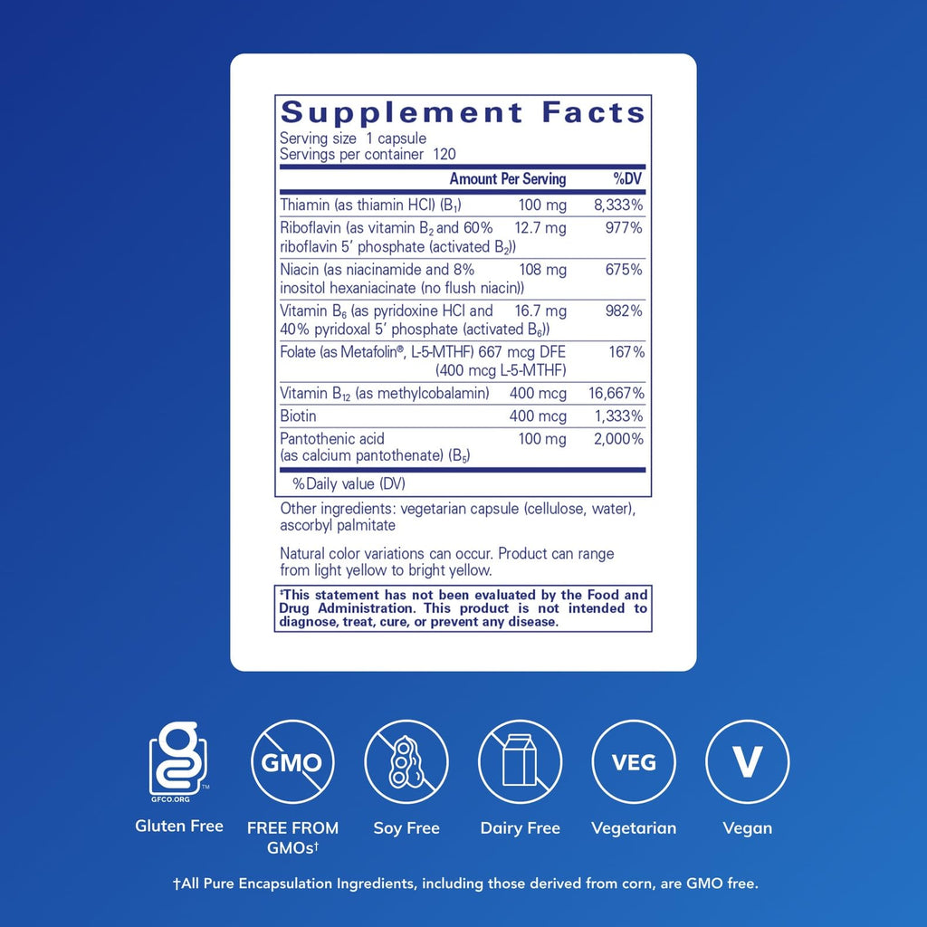 Pure Encapsulations B-Complex Plus B Vitamin Supplement

