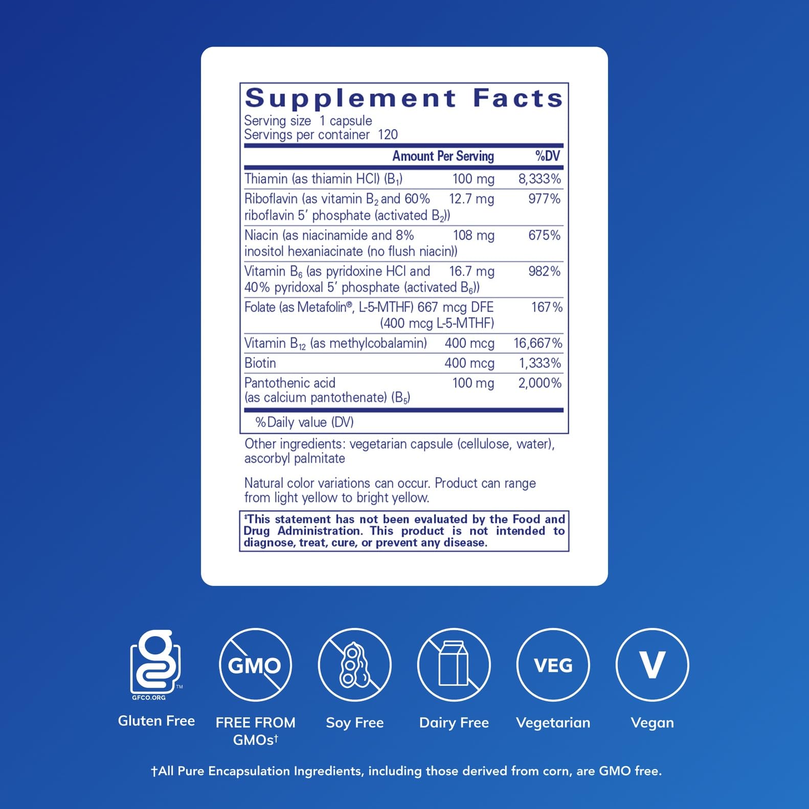 Pure Encapsulations B-Complex Plus B Vitamin Supplement

