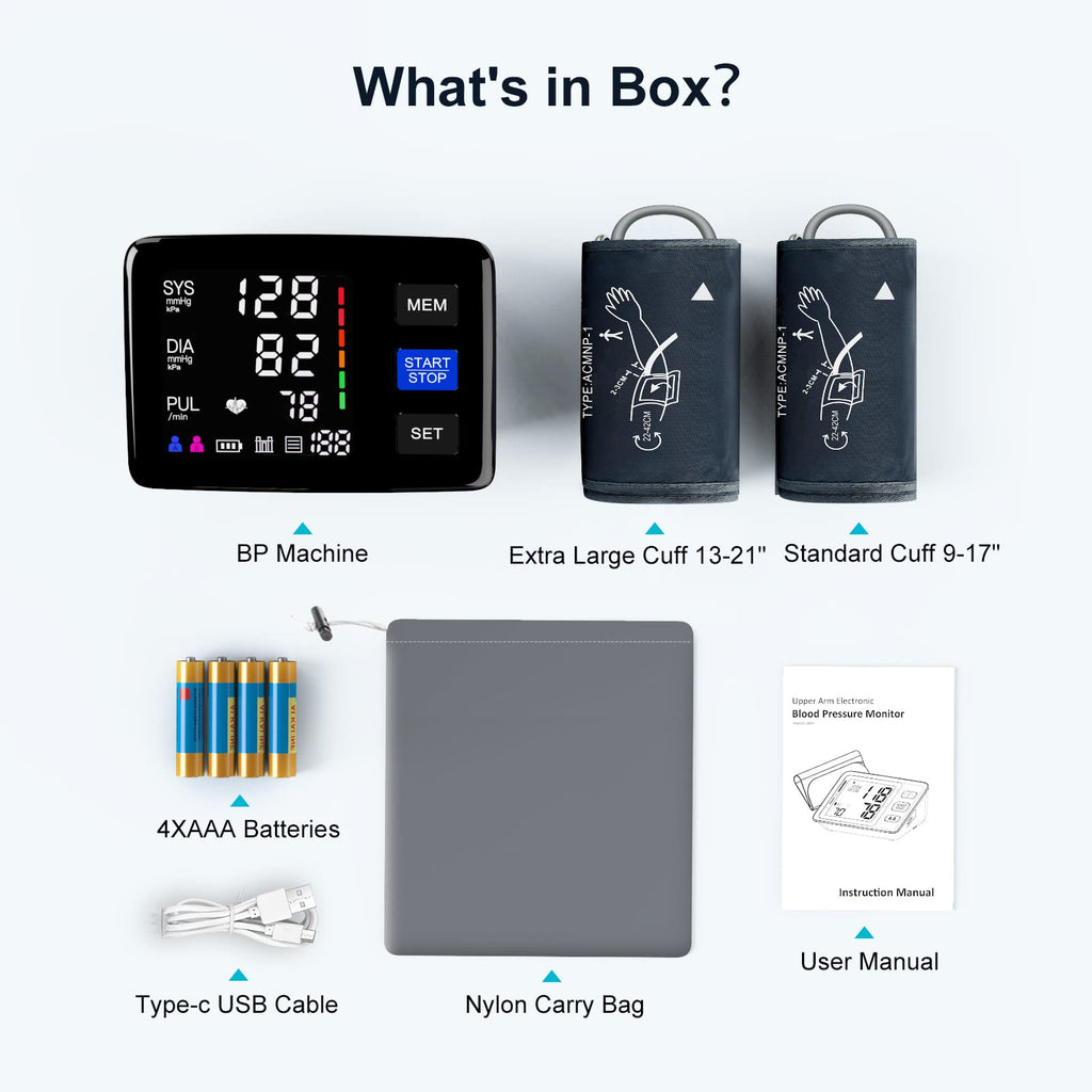 LIVAROCI Blood Pressure Monitor with LED Backlit Display

