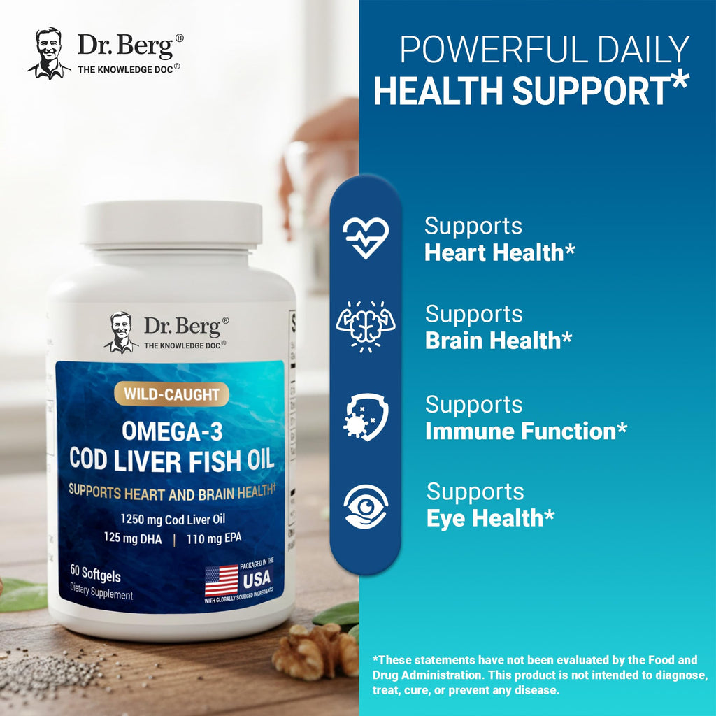 Dr. Berg Omega-3 Cod Liver Oil Supplement

