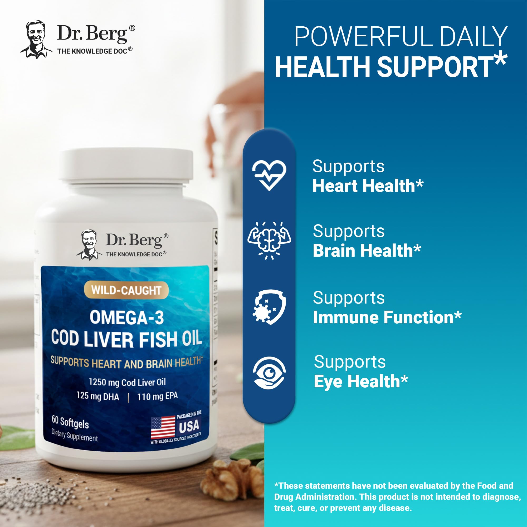 Dr. Berg Omega-3 Cod Liver Oil Supplement

