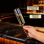 Ciaell Disposable Plastic Champagne Flutes | Party Glasses

