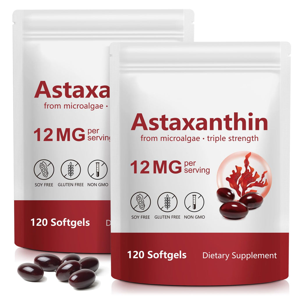 Xaarty Astaxanthin 12mg Natural Antioxidant Supplement

