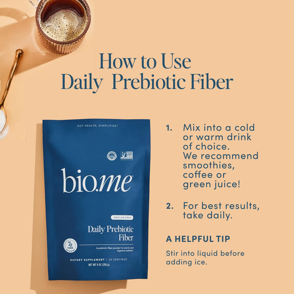 Bio.me Prebiotic Fiber Powder for Digestive Health

