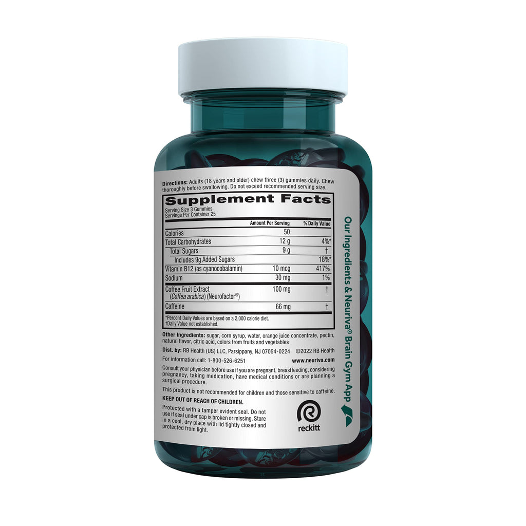 Neuriva Brain + Energy Gummies for Focus | Neurofactor

