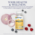 Solaray Quercetin 500mg Capsules - Vegan Antioxidant Support


