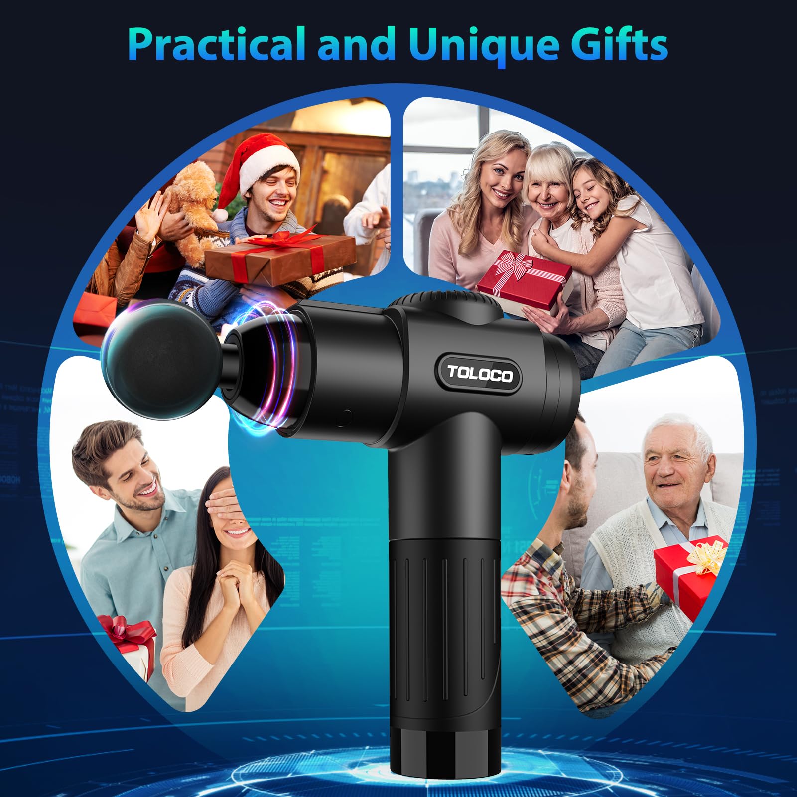 TOLOCO Massage Gun Deep Tissue Percussion Massager

