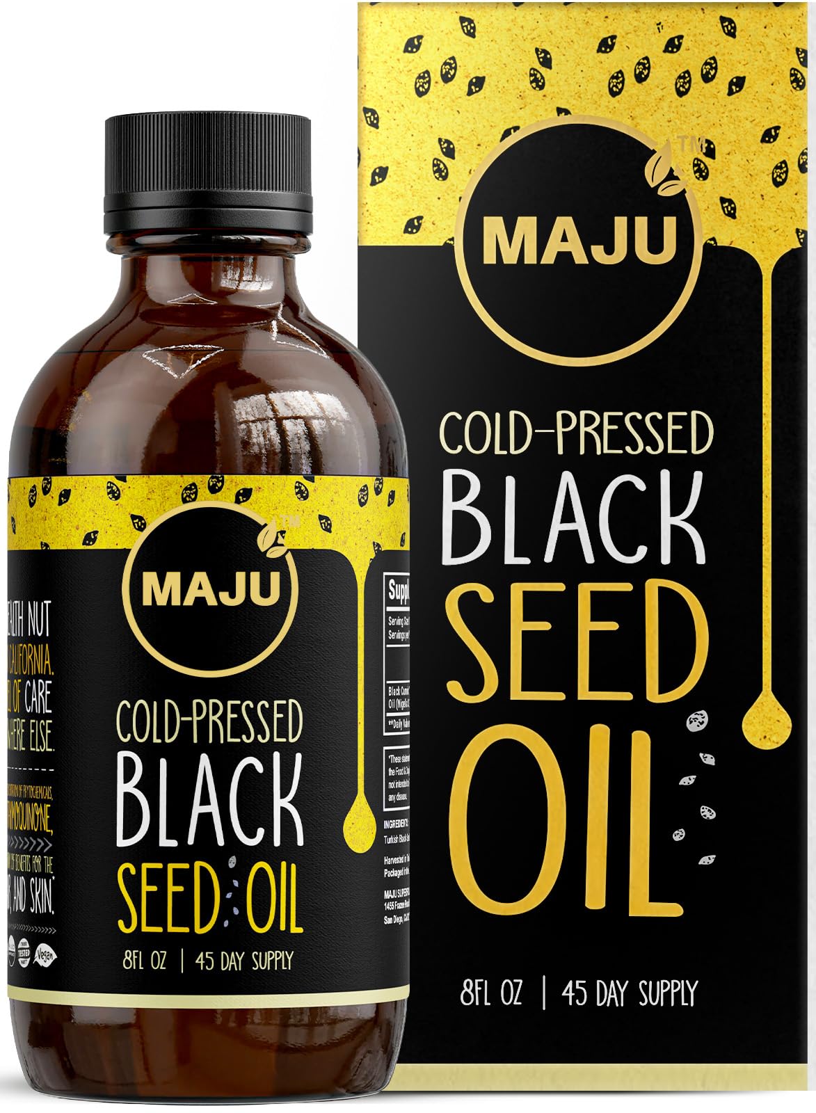 MAJU Black Seed Oil - Cold-Pressed Turkish Nigella Sativa

