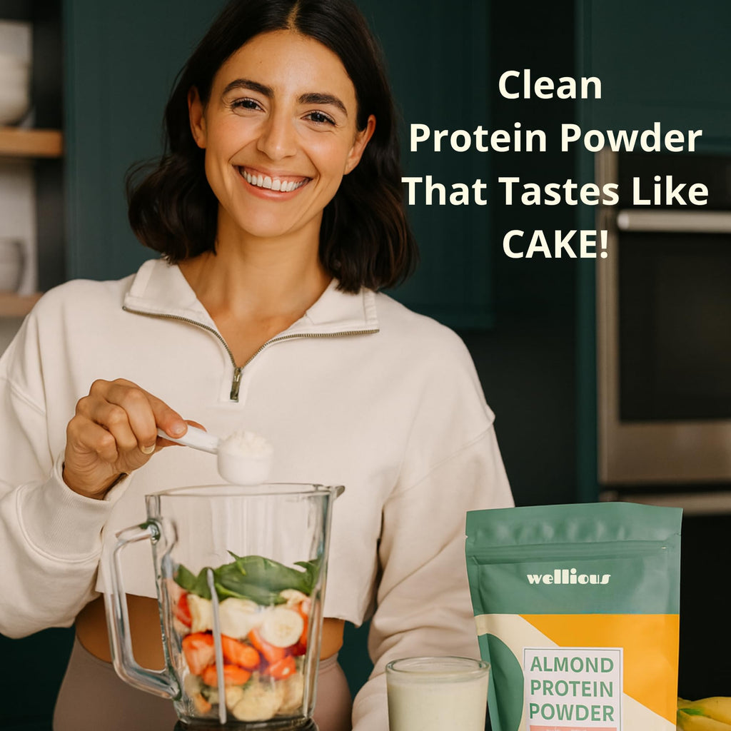 Wellious Almond Protein Powder - Plant-Based Protein

