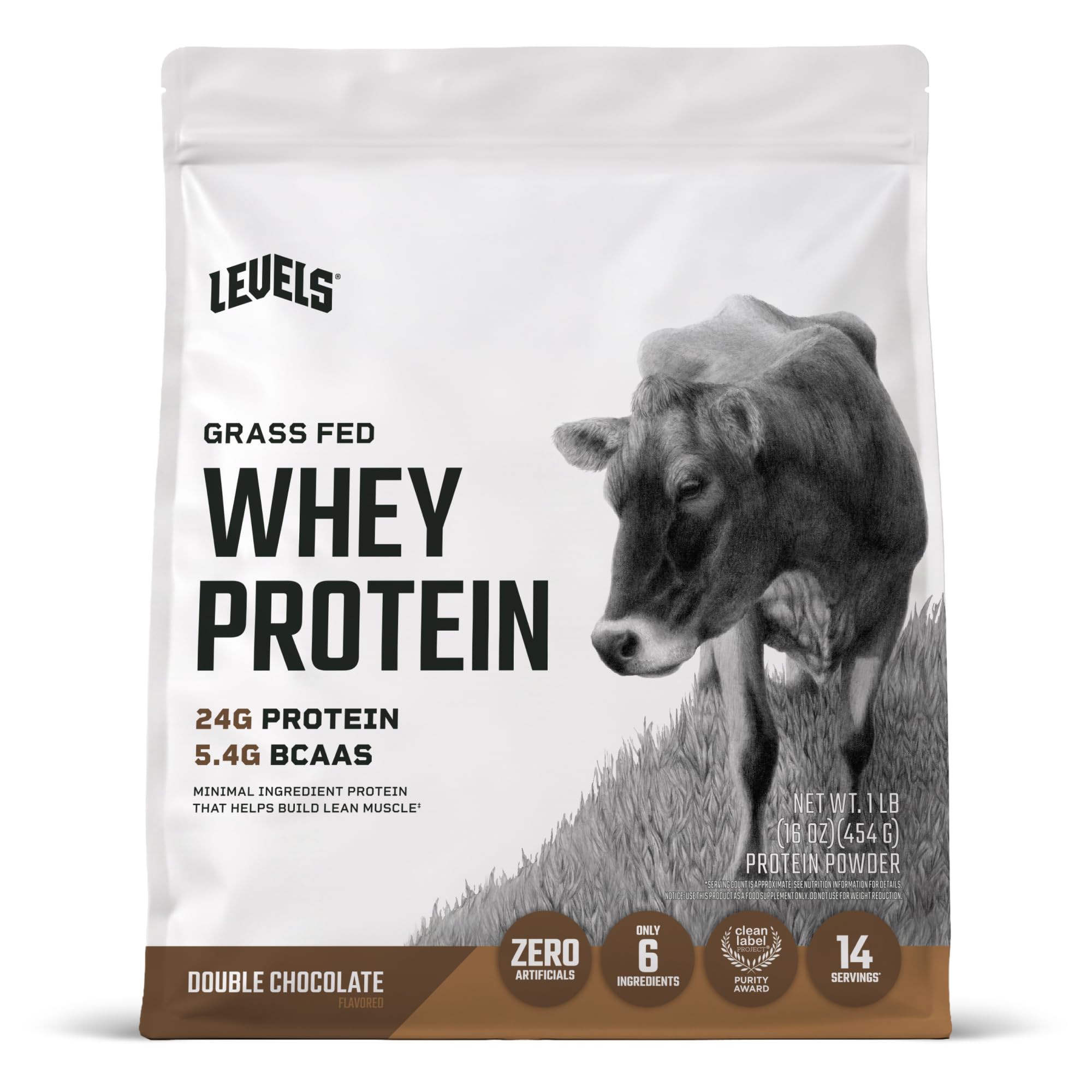 Levels Grass-Fed Whey Protein Powder No Artificials