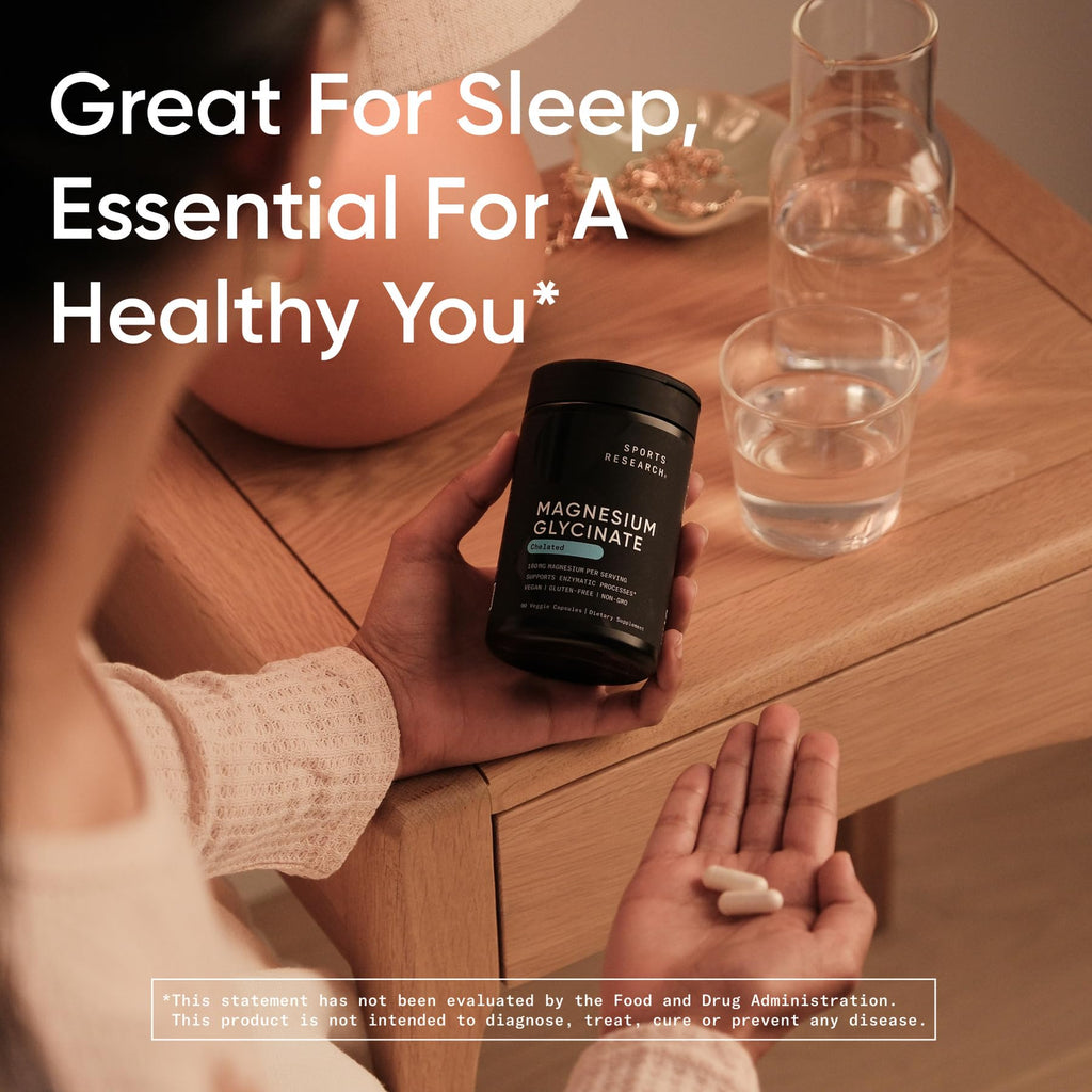 Sports Research Magnesium Glycinate - Chelated 160 mg


