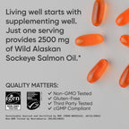 Sports Research Salmon Oil Softgels | Omega-3 EPA & DHA

