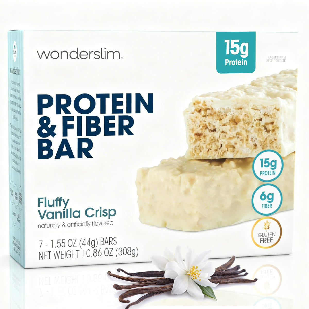 Wonderslim High Fiber Protein Bars – 15g Protein, Gluten Free