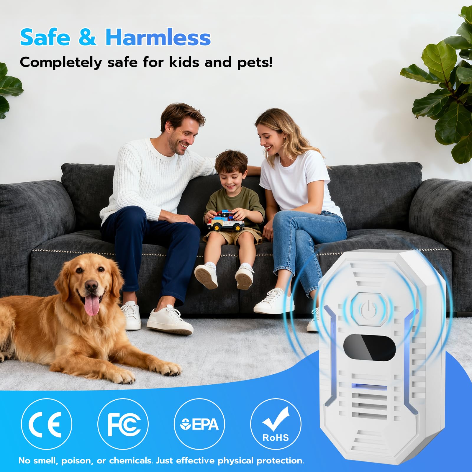 2026 Upgrade Ultrasonic Pest Repeller - Plug-in Deterrent

