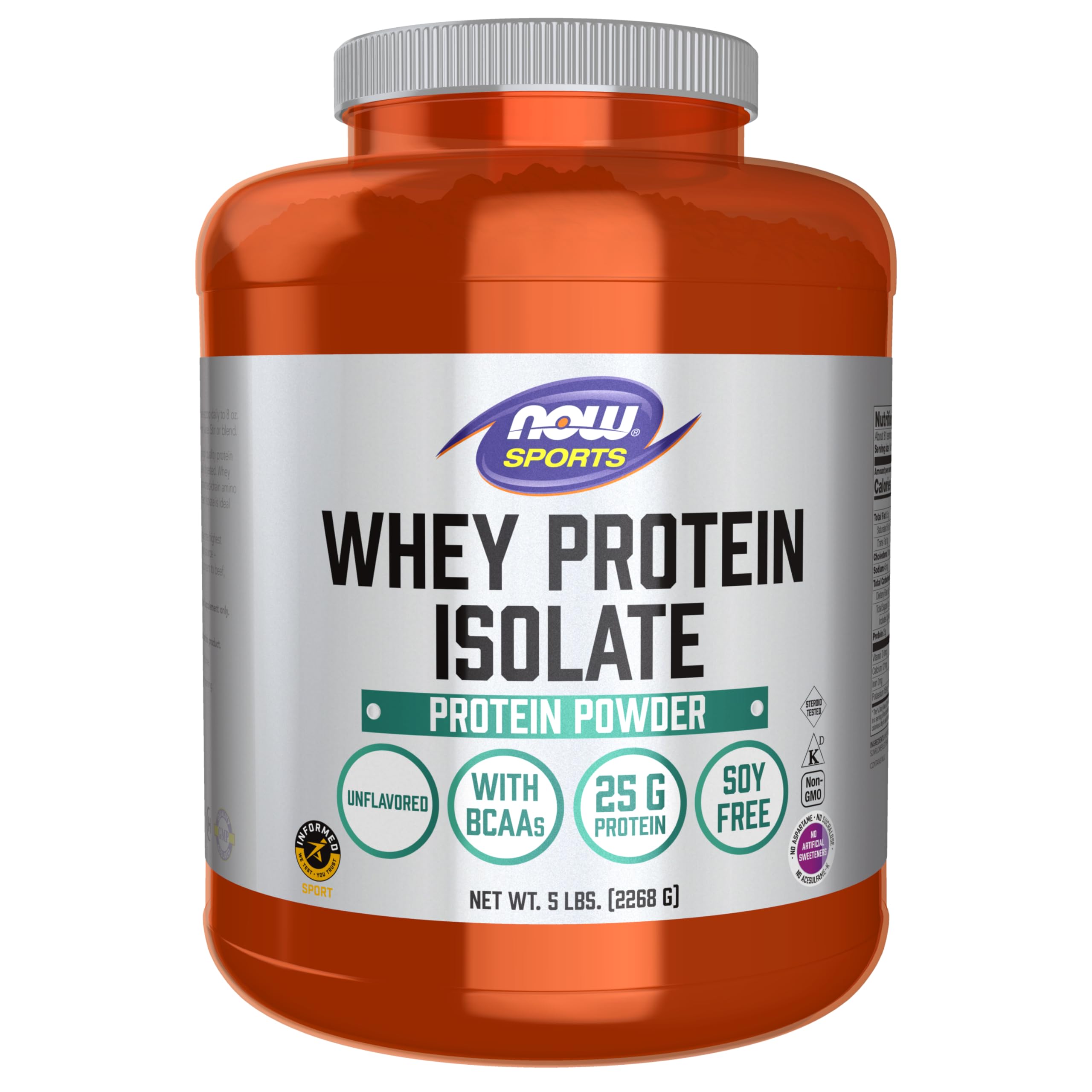 NOW Foods Whey Protein Isolate with BCAAs - Unflavored

