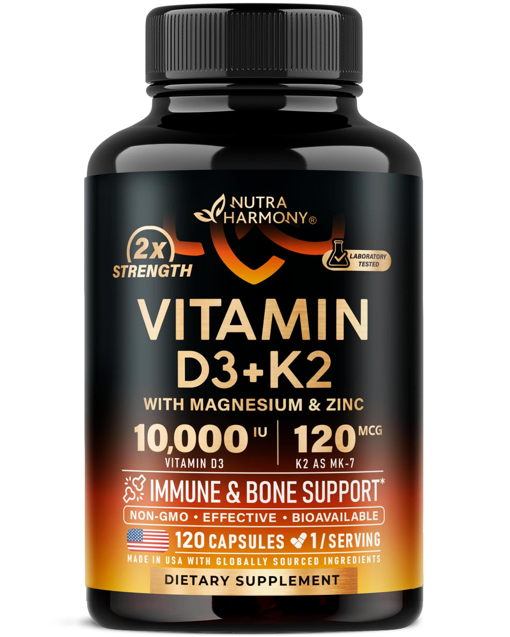 Vitamin D3 K2 Immune & Bone Health Supplement

