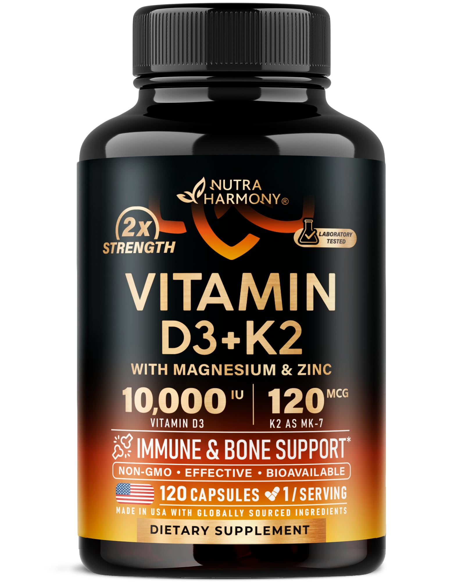 Vitamin D3 K2 Immune & Bone Health Supplement

