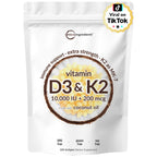 Micro Ingredients Vitamin D3 + K2 Softgels with Coconut Oil

