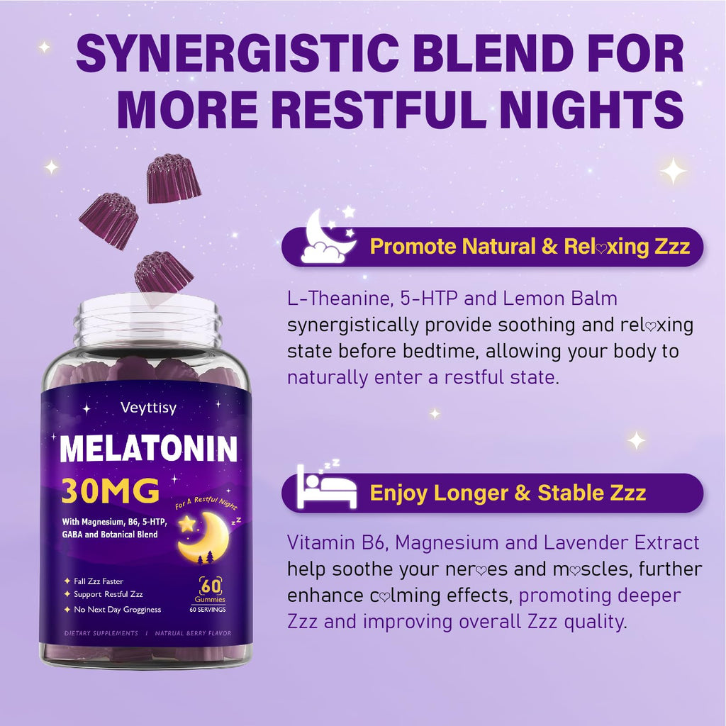 Melatonin Gummies for Adults - Maximum Strength 30 mg

