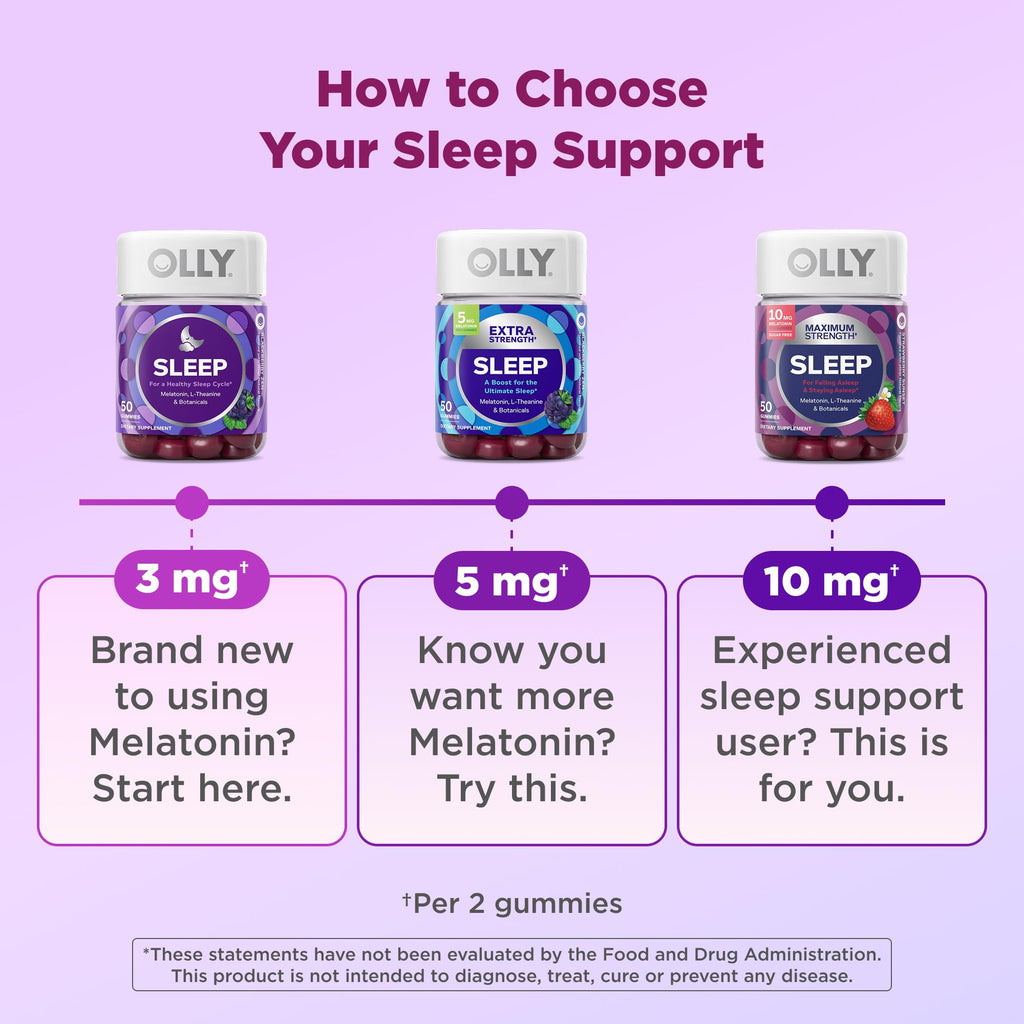 Olly Sleep Gummies with Melatonin and L-Theanine | Sleep Aid

