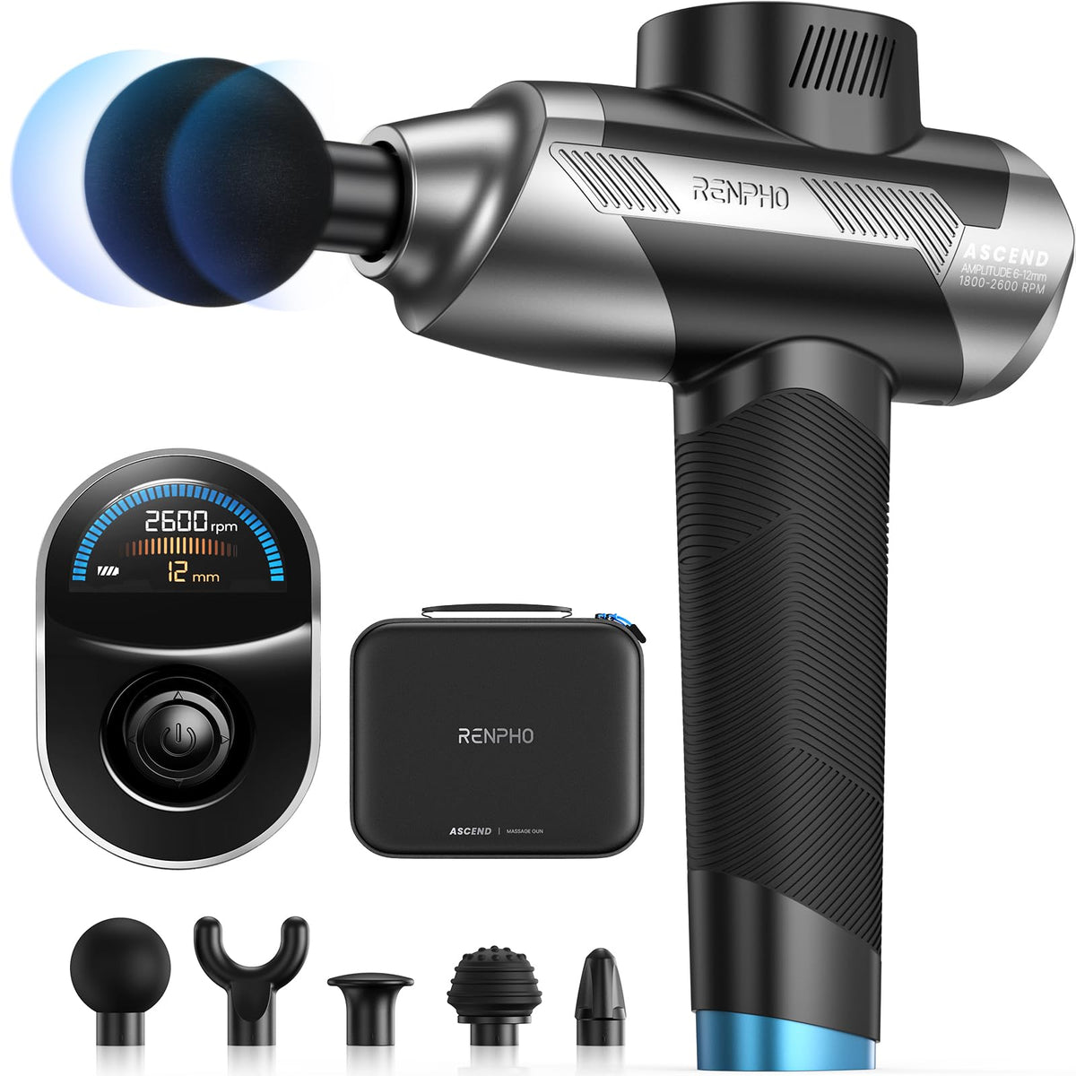 RENPHO Active Thermacool 2 Massage Gun with Heat and Cold Therapy – Handheld Percussion Massager