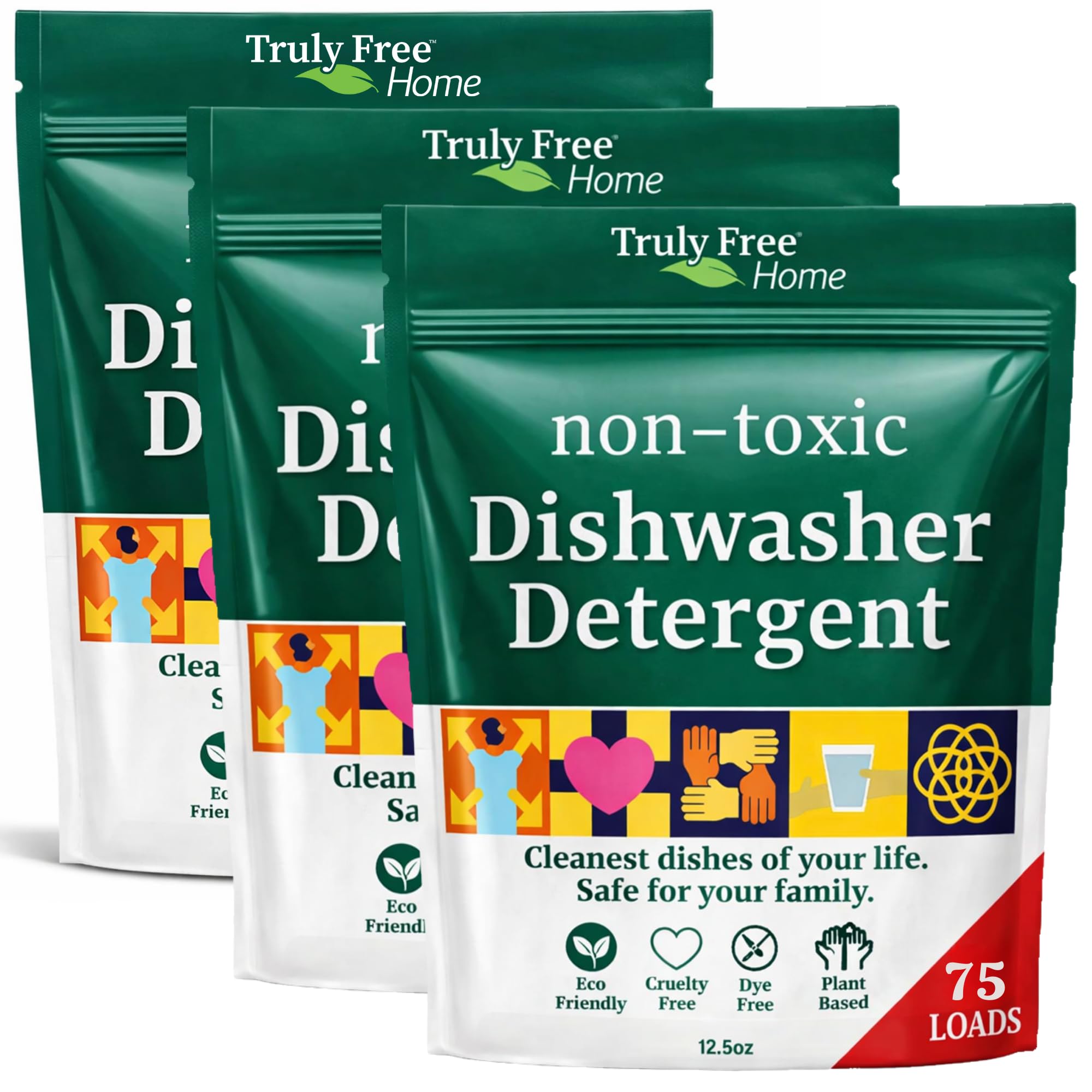 Truly Free Dishwasher Detergent Powder | Plant-Based

