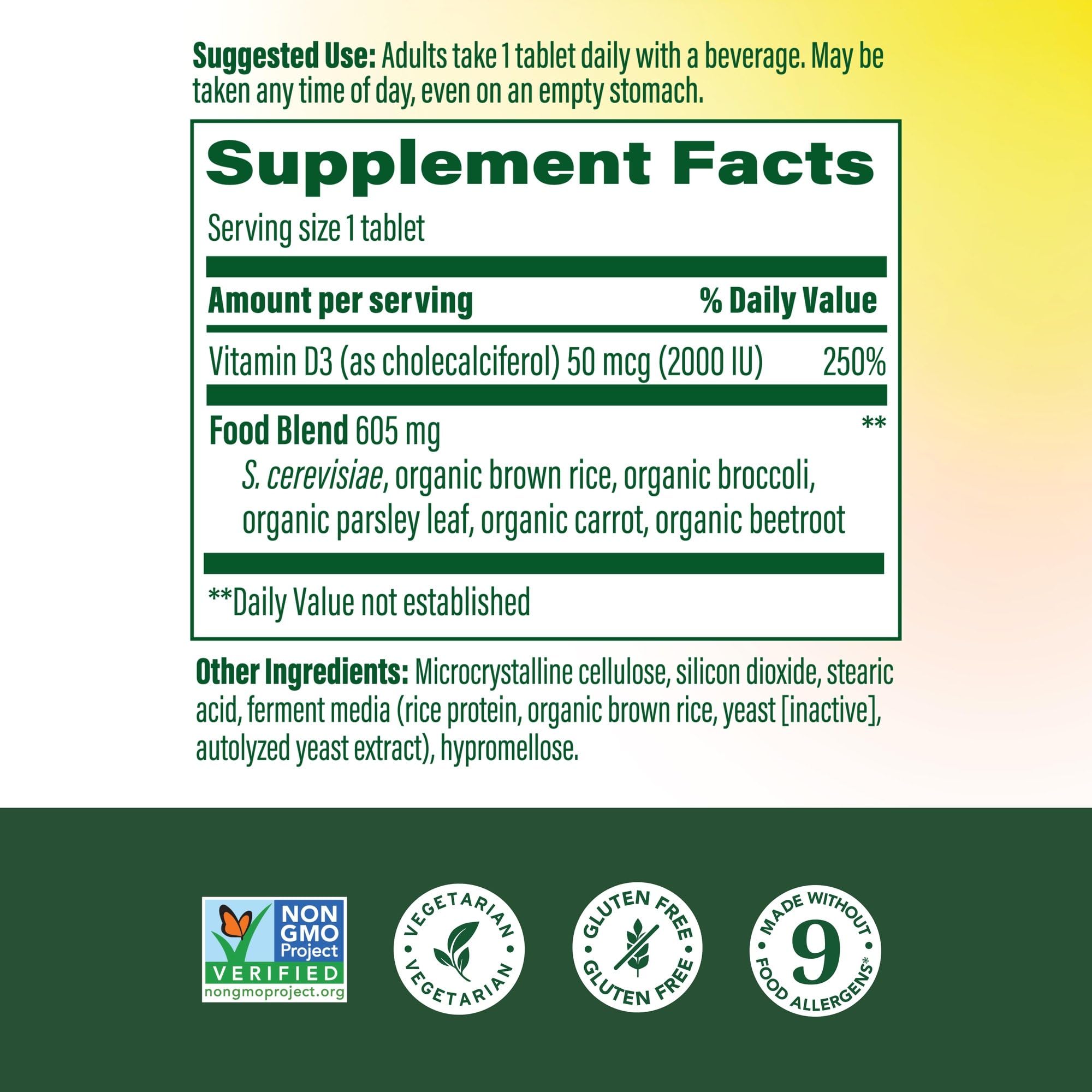 MegaFood Vitamin D3 with Real Food Immune Support | Kosher

