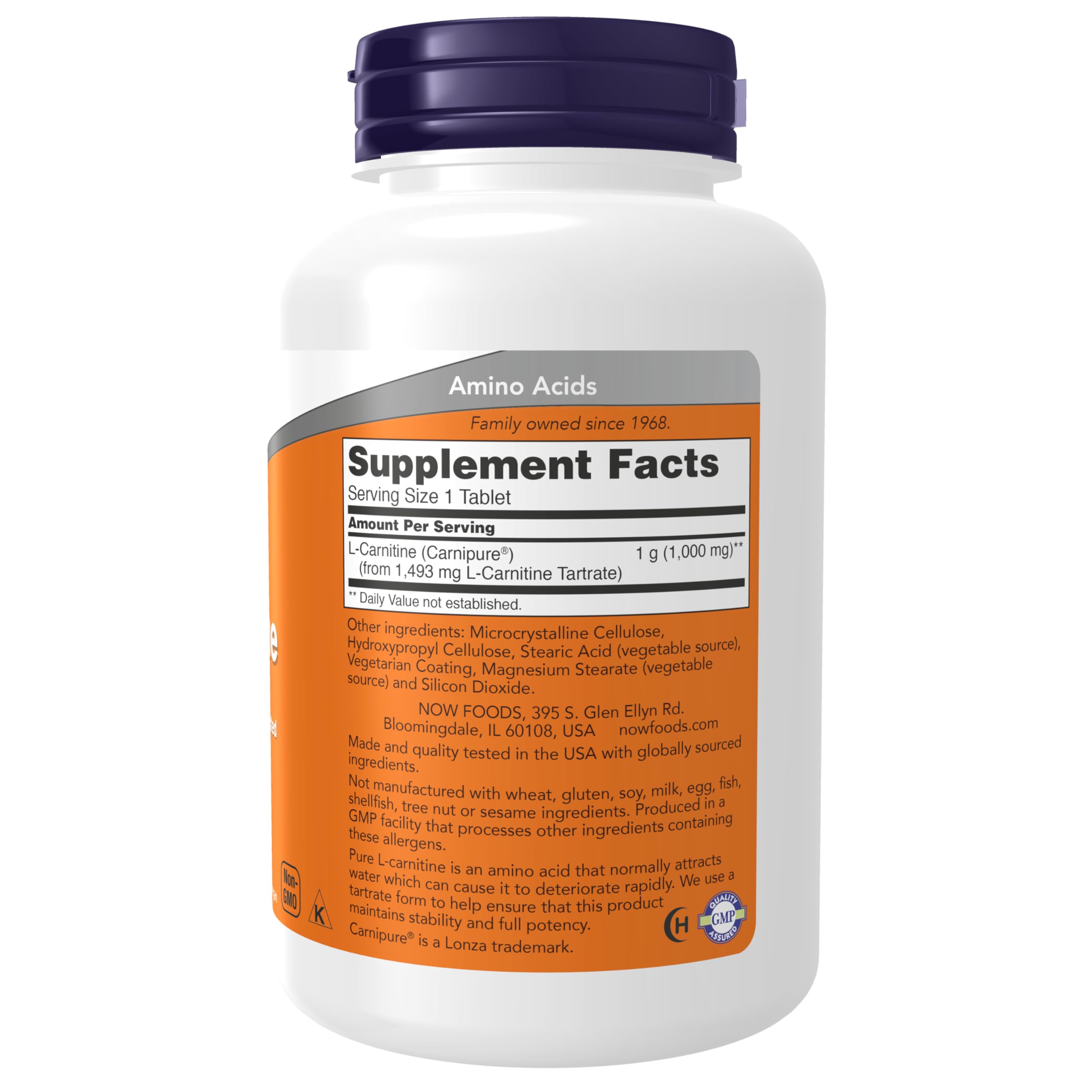 NOW Foods L-Carnitine 1000 mg Amino Acid Supplement for Energy Support


