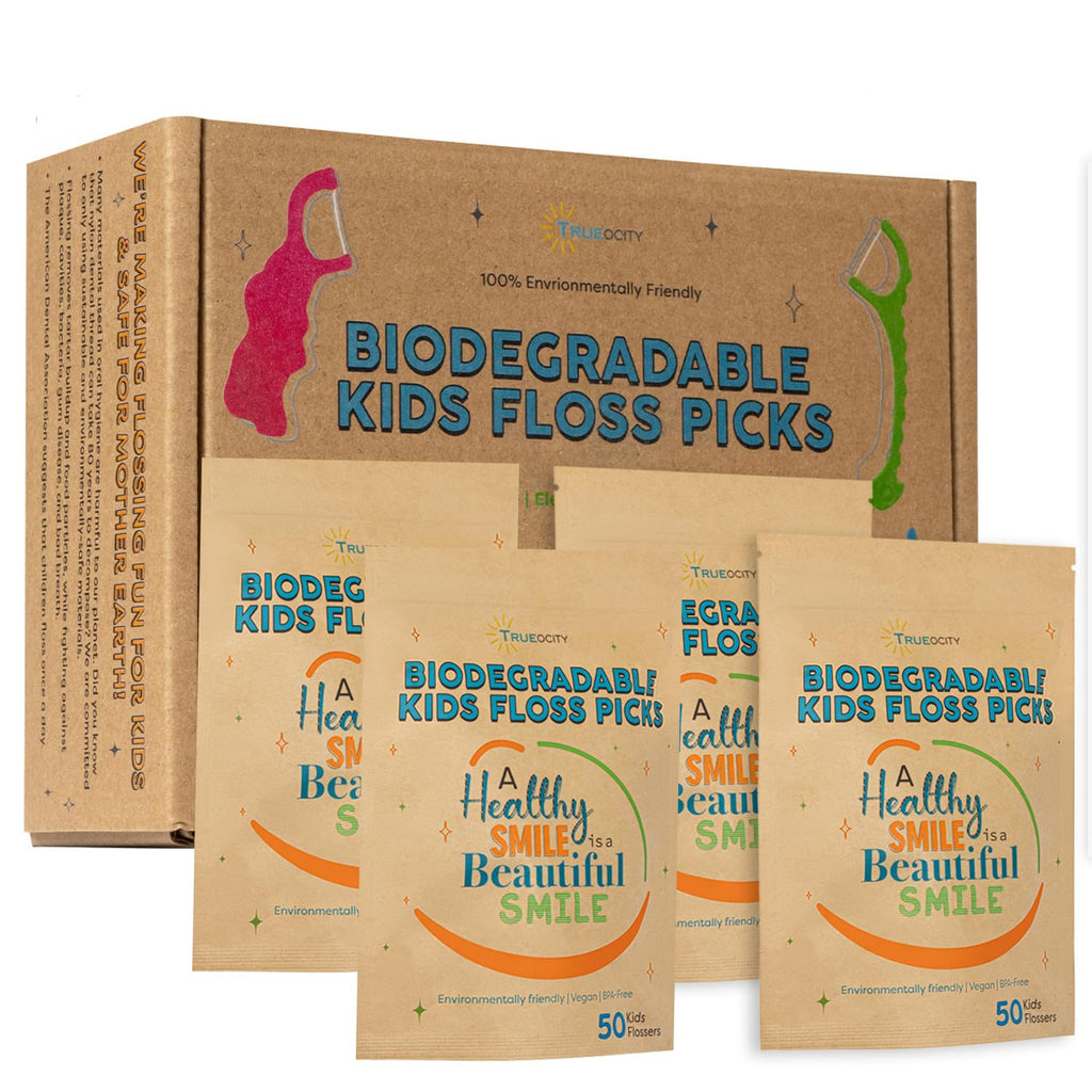 Biodegradable Kids Flossers | Fluoride-Free Dental Picks

