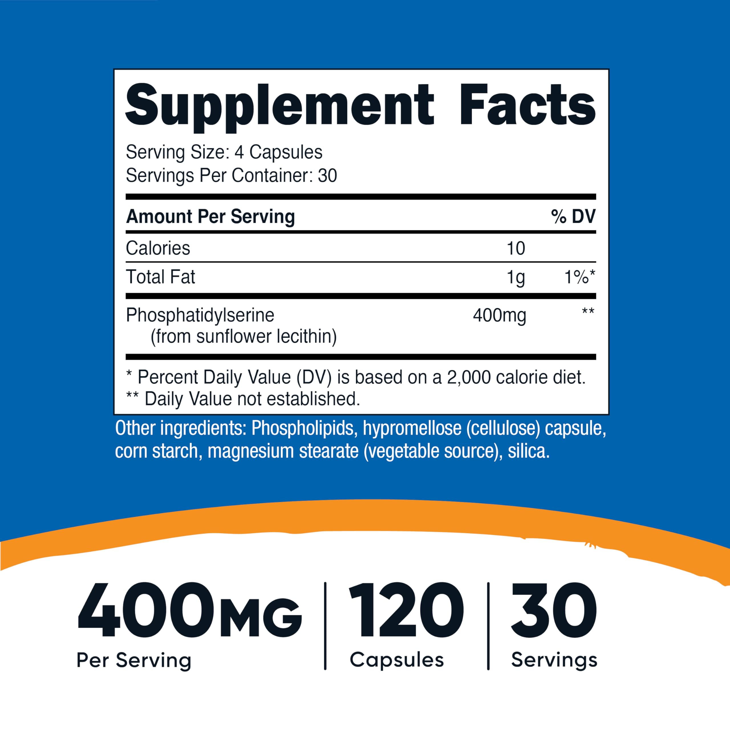 Nutricost Phosphatidylserine 400mg Capsules - Soy Free

