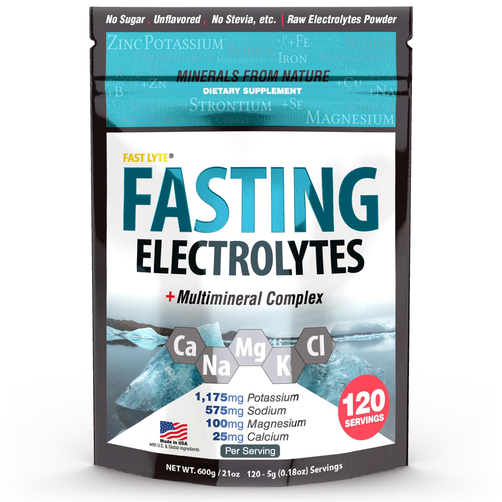 Fast Lyte Fasting Electrolyte Powder | Sugar Free Unflavored

