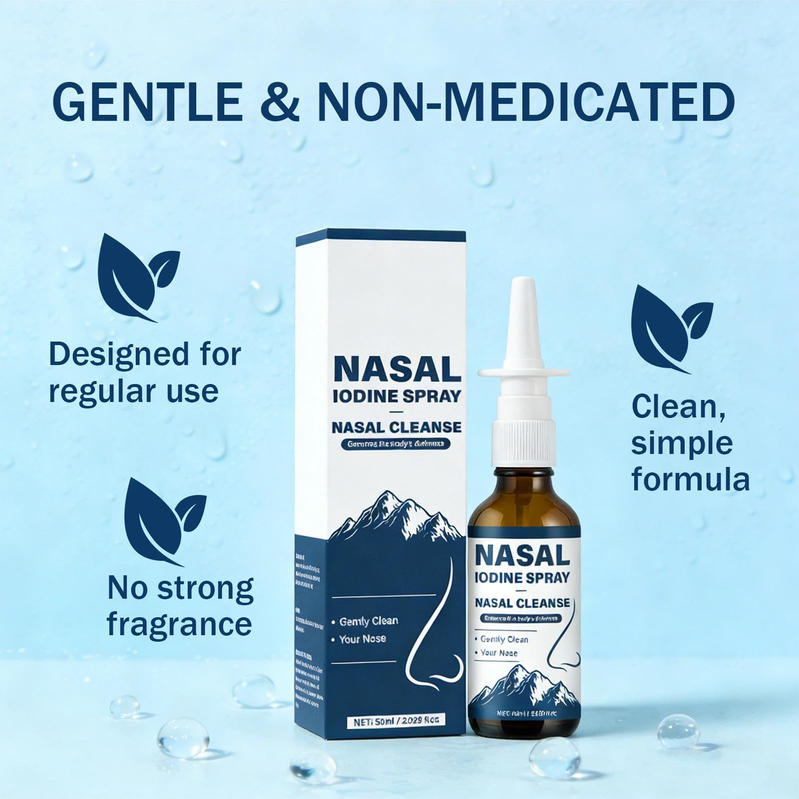 Nutramd Iodine Nasal Spray - Gentle Fine Mist for Daily Care

