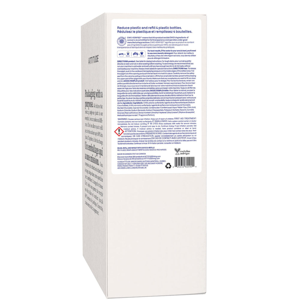 ATTITUDE Liquid Laundry Detergent Refill Plant-Based & Vegan

