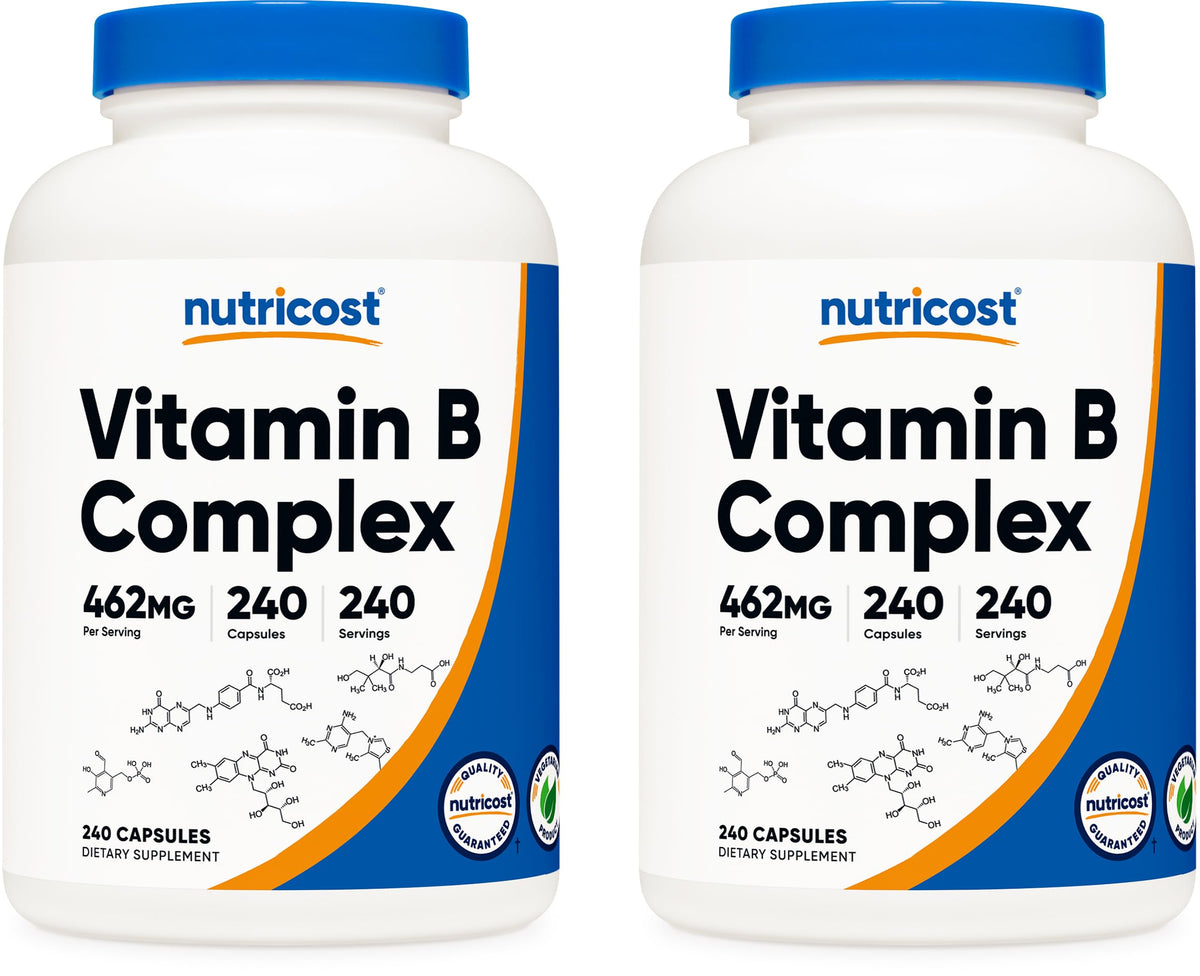 Nutricost Vitamin B Complex with Vitamin C – Energy Support