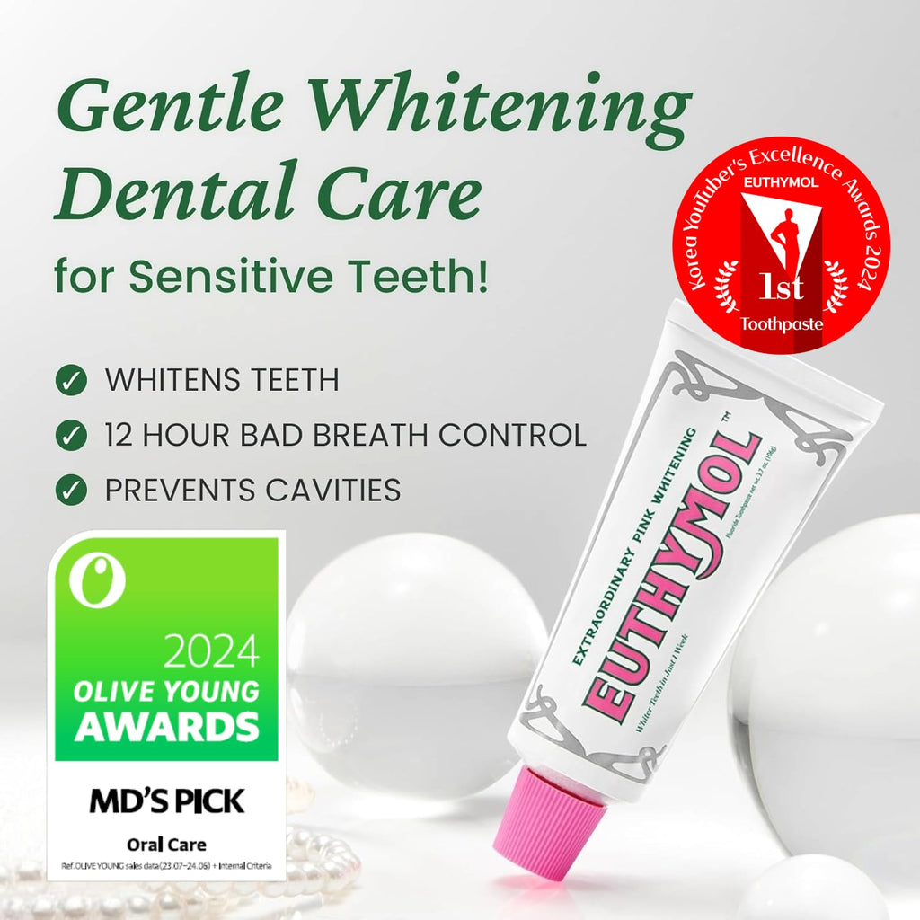 EUTHYMOL Whitening Toothpaste - Fluoride & Stain Removal

