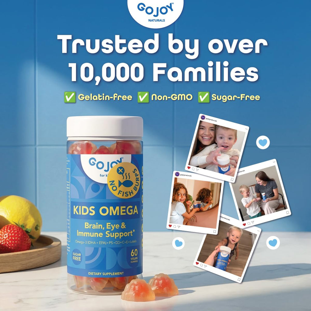 GOJOY Kids Omega-3 DHA Gummies - Plant-Based Algae DHA

