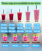Clear Disposable Cups for Beverages | Easy Cleanup


