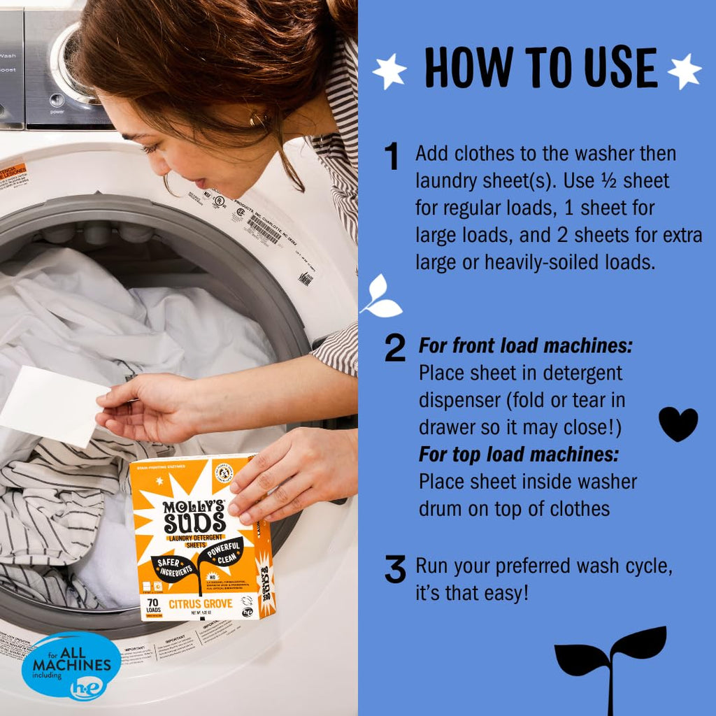 Molly’s Suds Laundry Detergent Sheets – Gentle & Eco

