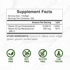 Deal Supplement Vitamin D3 K2 MK7 Softgels

