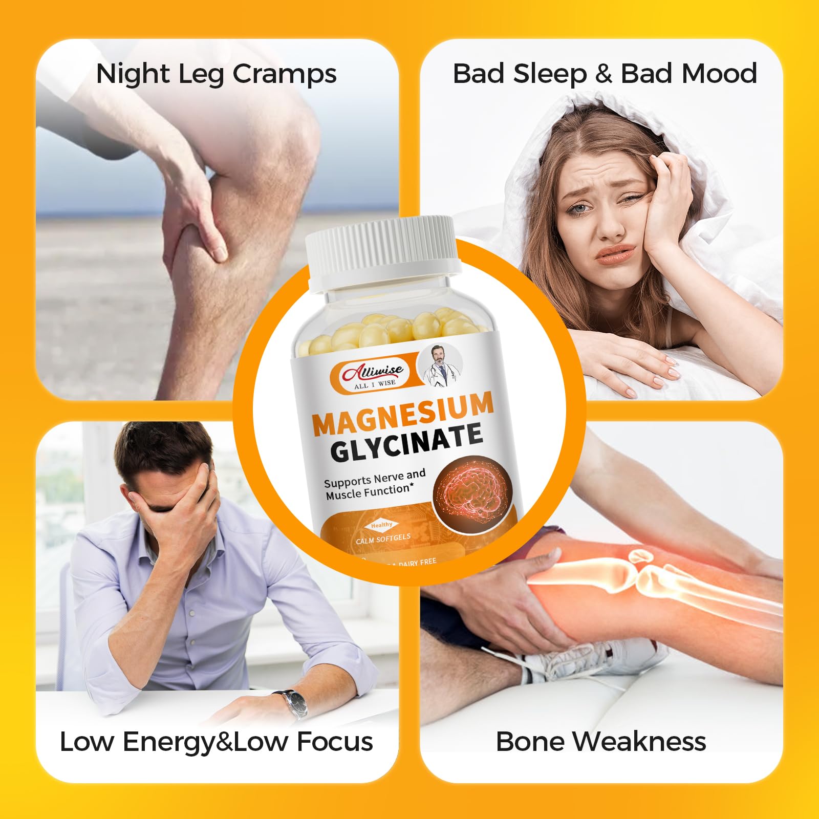 Magnesium Glycinate Softgels with Vitamin D3 & B6

