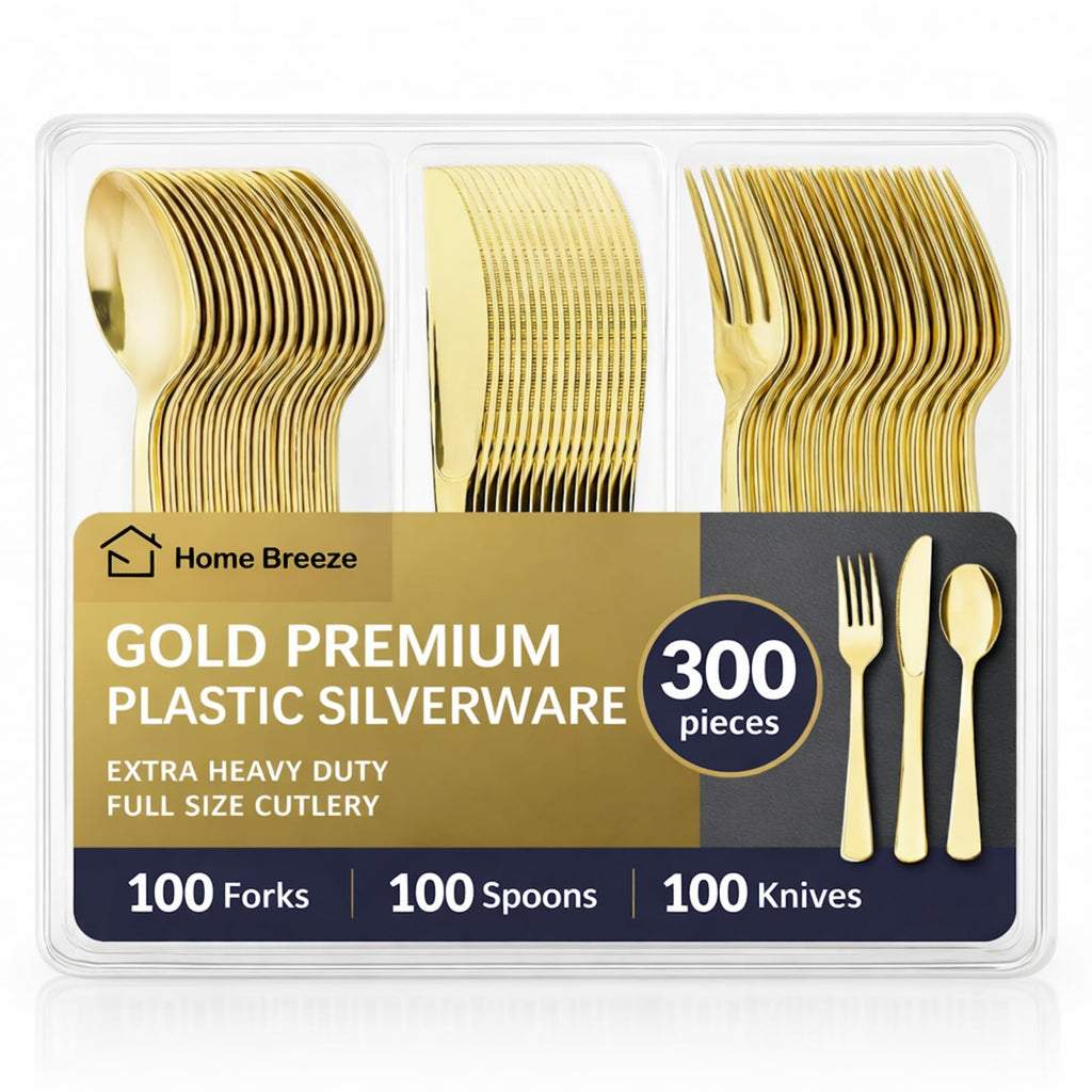 Plastic Cutlery Set - Heavy-Duty Disposable, BPA-Free

