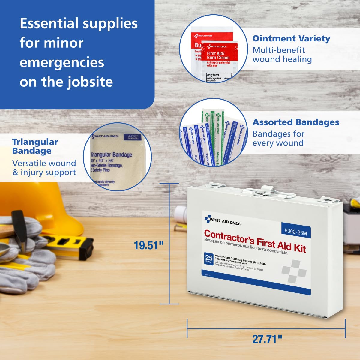 First Aid Only Contractor's First Aid Kit for Job Sites

