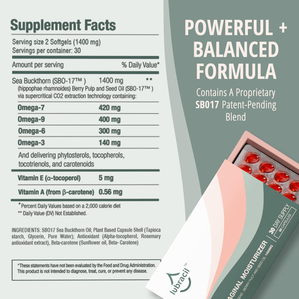 Lubracil Vaginal Moisturizer Softgels for Hydration

